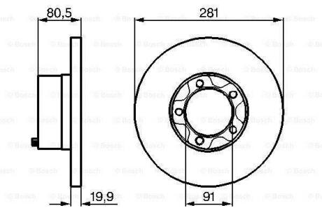 Диск гальмівний VW Serie LT F BOSCH 0 986 478 138