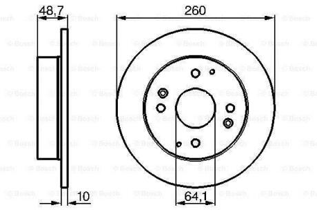 Диск гальмівний HONDA/ROVER Accord/Civic/600 \'\'R BOSCH 0 986 478 172
