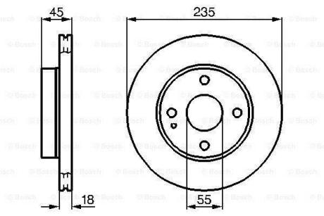 Диск гальмівний MAZDA 121/121/Metro/323/MX-5 \'\'F BOSCH 0 986 478 241