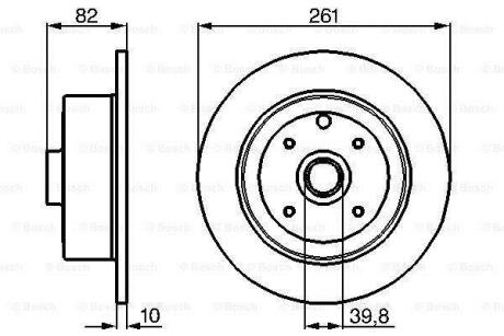 OPEL диск гальмівний задній Kadett E,Vectra A 2.0 87- BOSCH 0 986 478 328