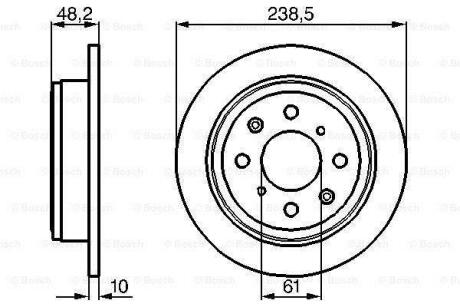 Диск гальмівний задній ROVER 200 1.8i 16V Vi HONDA Accord,Civic BOSCH 0 986 478 350