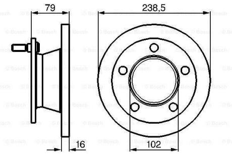 Диск гальмівний передн Лів/Прав MERCEDES MB (W631) 2.0D/2.4D 02.88-02.96 BOSCH 0 986 478 357