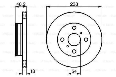 Диск гальмівний TOYOTA COROLLA 87- BOSCH 0 986 478 385