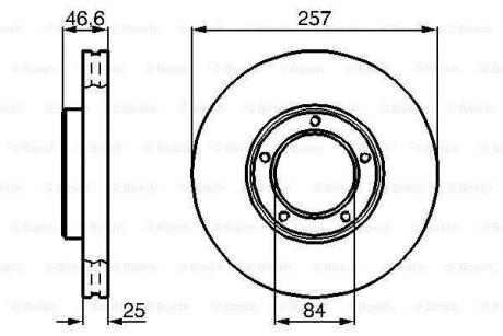 Томозной диск передн. TOYOTA HIACE II -06 BOSCH 0 986 478 397
