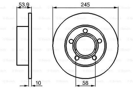 Диск гальмівний задн Лів/Прав AUDI A6 C5 1.8-3.0 02.97-01.05 BOSCH 0 986 478 461