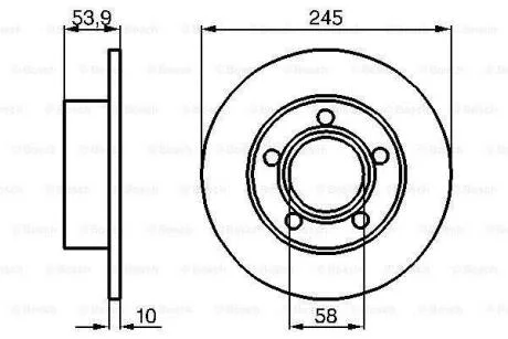 Диск гальмівний задн Лів/Прав AUDI A6 C5 1.8-3.0 02.97-01.05 BOSCH 0 986 478 461