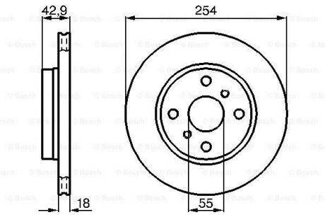 Диск гальмівний TOYOTA Paseo,Sera 1,5 88-99 BOSCH 0 986 478 585