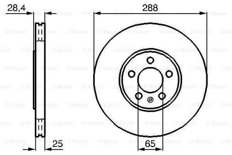 VW гальмівний диск Passat 2.8 BOSCH 0 986 478 619