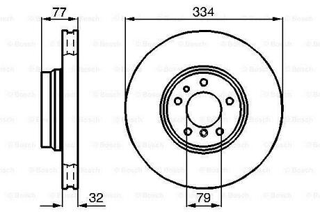 Диск гальмівний BMW 7(E38) 5,0-4,0D F "94-"01 BOSCH 0 986 478 623