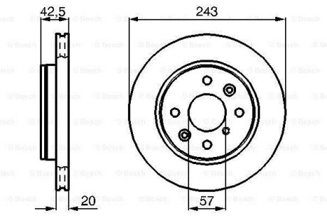 Диск гальмівний BOSCH 0 986 478 659