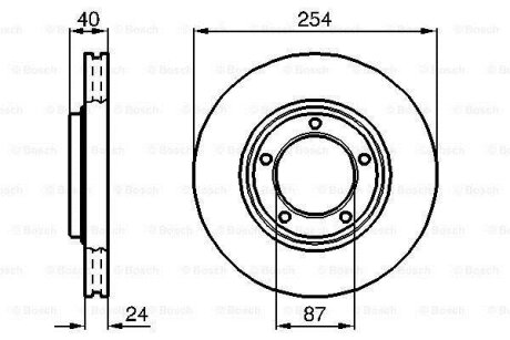 Гальмівний диск HYUNDAI H-1 \'\'F BOSCH 0 986 478 663