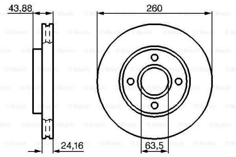 Гальмiвний диск BOSCH 0 986 478 671