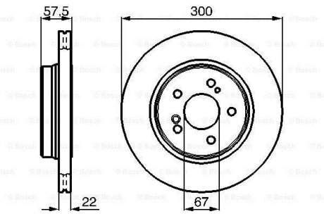 Гальмівний диск MERCEDES W210 5,0AMG R "96-"97 BOSCH 0 986 478 793