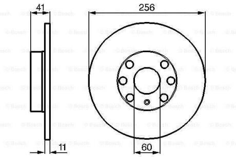 Диск гальмівний передній OPEL Astra BOSCH 0 986 478 880
