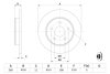 Диск гальмівний задн Лів/Прав FORD C-MAX, FOCUS C-MAX, FOCUS II, FOCUS II/KOMBI 1.4-2.0D 10.03-09.12 BOSCH 0 986 479 169 (фото 5)