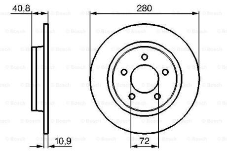 Диск гальмівний BOSCH 0 986 479 181