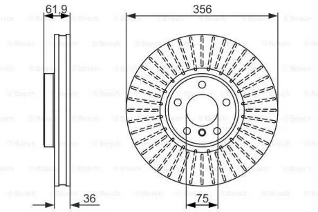 Гальмівний диск BMW X 5 E53 4.4i/4.6is/4.8is >06 F BOSCH 0 986 479 349