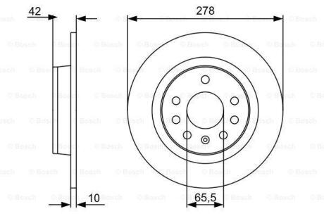 Диск гальмівний CHEVROLET/OPEL Astra/Zafira/ \'\'R \'\'1.6-2.2 \'\'04-15 BOSCH 0 986 479 515