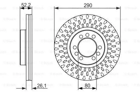 Тормозной диск пер IVECO Daily 65 01- BOSCH 0 986 479 626
