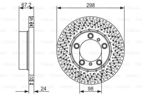 ЩИТ КОЛОДОК. PORSCHE BOXSTER 04-09 LP BOSCH 0 986 479 674