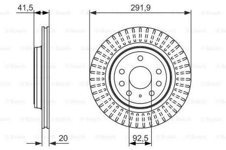 Диск гальмівний FIAT/OPEL/SAAB Croma/Signum/Vectra/9-3 \'\'R BOSCH 0 986 479 950