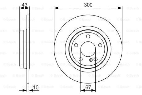 DB Гальмівний диск задн. R172 BOSCH 0 986 479 A38