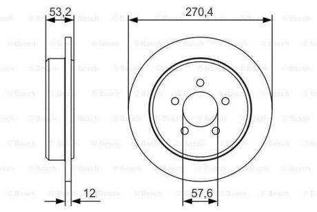 Диск гальмівний зад. CHRYSLER PT BOSCH 0 986 479 A80