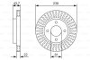 Диск тормозной NISSAN MICRA 03- перед.вент. BOSCH 0 986 479 A87 (фото 1)