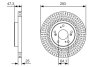 Диск тормозной HONDA CIVIC 12- перед.вент.D 293мм. BOSCH 0 986 479 B02 (фото 9)