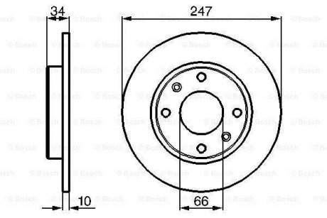 ЩИТ КОЛОДОК. PEUGEOT 106,205,306,405 BOSCH 0 986 479 C54