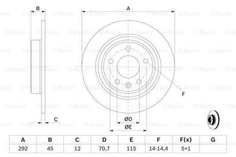 ЩИТ КОЛОДОК. OPEL ASTRA J 09 - ТЫ BOSCH 0 986 479 C58