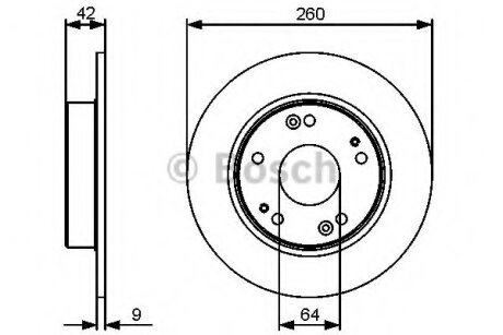 ЩИТ КОЛОДОК. HONDA CIVIC 06 - ТЫ BOSCH 0 986 479 C63