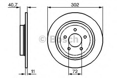ДИСК ТОРМ.ТЫ MAZDA 5 05- @302X11 BOSCH 0 986 479 C69
