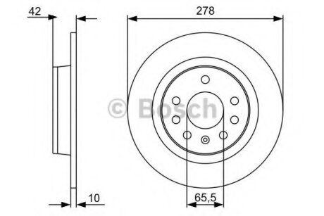ЩИТ КОЛОДОК. OPEL ASTRA H 05-10 ТЫ, 2,0 TURBO BOSCH 0 986 479 C80