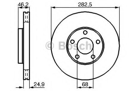 ЩИТ КОЛОДОК. VW PASSAT 96-98 BOSCH 0 986 479 C81