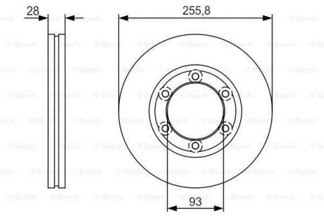 Диск гальм.передн. MAZDA E Van 97- BOSCH 0 986 479 R37
