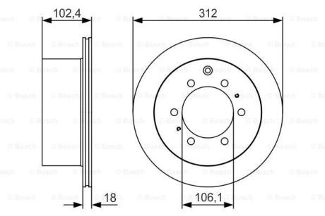 Диск гальмівний BOSCH 0 986 479 R57