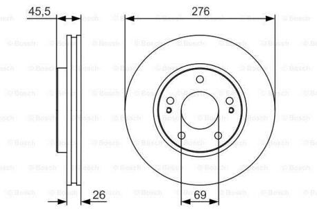 Диск гальмівний BOSCH 0 986 479 S00