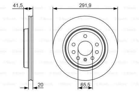 Гальмівний диск PR2 FIAT/OPEL/SAAB Croma/VectraC/9-3 R "01>> BOSCH 0 986 479 S27