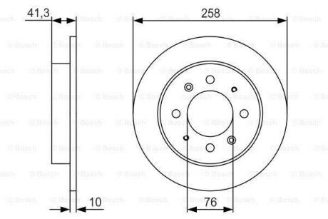 Диск гальмівний PR2 - заміна на 0986479462 BOSCH 0 986 479 S57