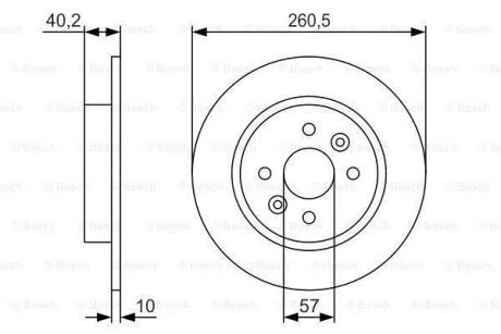 KIA диск гальмівний задній Shuma 1.5/1.8 97- BOSCH 0 986 479 S85