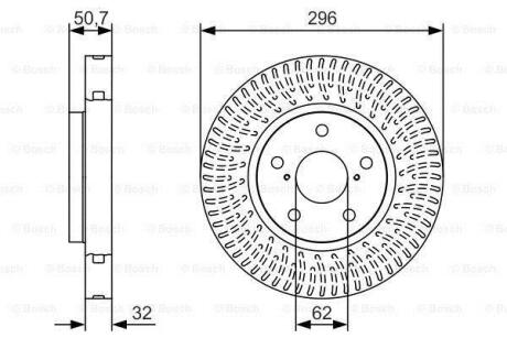 Диск гальмівний LEXUS/TOYOTA GS/IS/Mark X \'\'FR BOSCH 0 986 479 T37