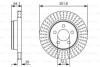 Диск гальмівний DODGE Nitro \&#039;\&#039;F \&#039;\&#039;2,8-4,0 \&#039;\&#039;06-11 BOSCH 0 986 479 U04 (фото 1)
