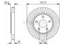 Гальмівний диск передн. CHRYSLER VOYAGER 00- BOSCH 0 986 479 U45 (фото 1)