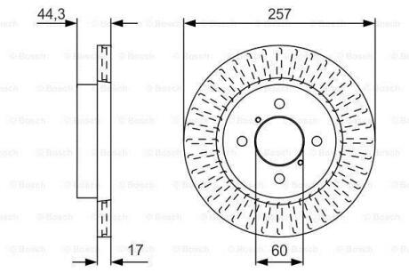 CHERY Диск гальмівний передній Kimo 1,3 07- BOSCH 0 986 479 U93