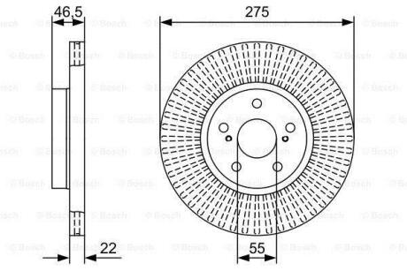 Диск гальмівний TOYOTA Corolla \'\'F \'\'1.8 \'\'99-09 BOSCH 0 986 479 W13