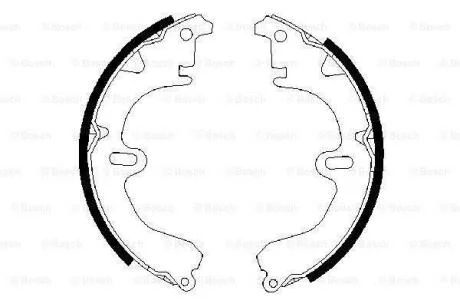 Колодки гальмівні барабан TOYOTA Carina E/Corolla \'\'>>02 BOSCH 0 986 487 203