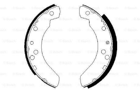 FORD Щоки гальмівні задні Transit 1,6/2,0/2,5 85-92 BOSCH 0 986 487 242