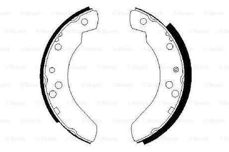 FORD Щоки гальмівні задні Transit 1,6/2,0/2,5 85-92 BOSCH 0 986 487 242