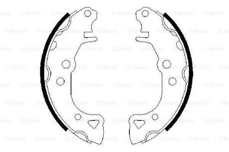 CITROEN щоки гальмівні AX, Saxo. BOSCH 0 986 487 252